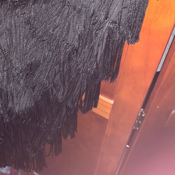 🚨SOLD ELSEWHERE!🚨Vintage Flapper Style Dress with Velvet Straps - Picture 3 of 8